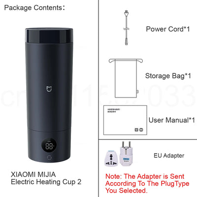 Portable Electric Heating Cup 2: 350Ml,6-Level Temp Control,12-Hour Keep Warm,316L Stainless Steel, Travel-Friendly