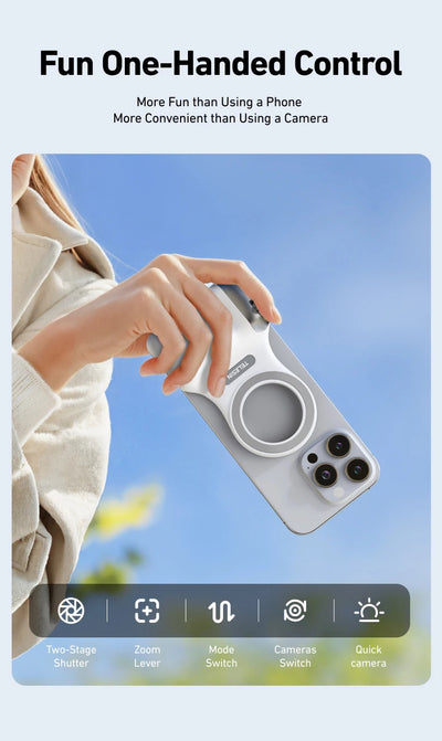 🎬 MagniFlex Phone Handle – Hands-Free Magnetic Phone Grip
