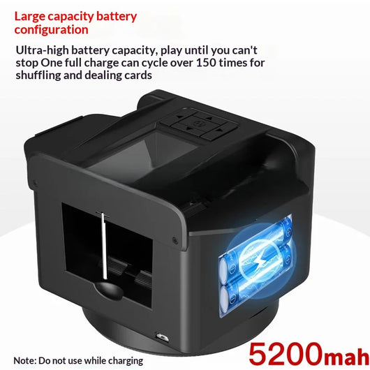 Automatic Card Shuffler Machine Battery Operated Poker Card Dispenser for Texas Game Home Entertainment Fast Shuffling Device