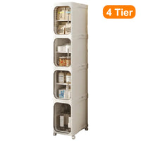 4-Tier Rolling Storage Cabinet