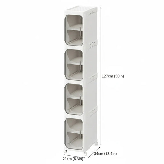 4-Tier Rolling Storage Cabinet