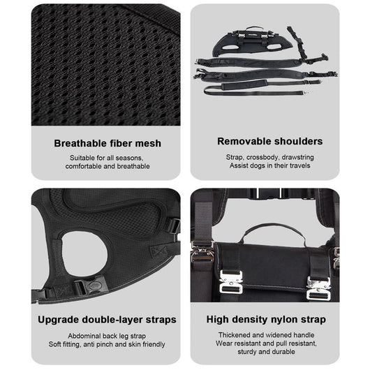 Dog Backpack Carrier - Spine-Friendly for Midium to Large Dogs,Horizontal Design Dog Carrier Adjustable Back Straps for Outdoor