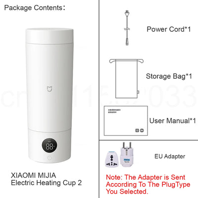 Portable Electric Heating Cup 2: 350Ml,6-Level Temp Control,12-Hour Keep Warm,316L Stainless Steel, Travel-Friendly